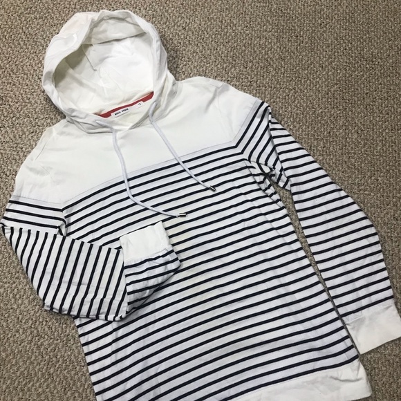 BASIC HOUSE Long Sleeve Striped Pull-On Hoodie - Picture 5 of 8